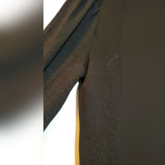 Small LOFT Women's Black Funnel Neck Fine Knit Sweater Long Sleeve - Picture 4 of 6